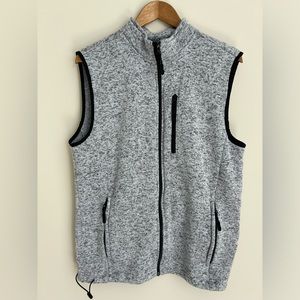 Men’s Zippered Outdoor Vest - Gray & Black - Ocean & Coast - Size Medium